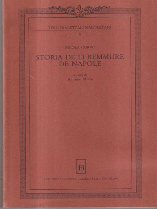 Storia de li remmure de Napole - Nicola Corbo - copertina