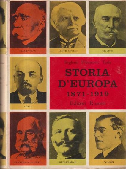 Storia d'Europa 1871-1919 - copertina