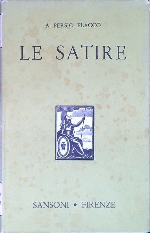 Le Satire - A. Flacco Persio - copertina