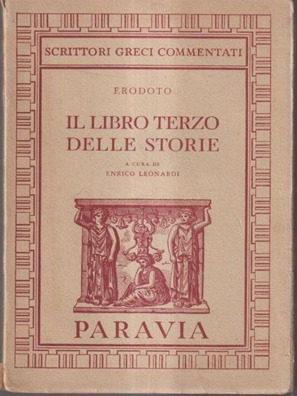 Il libro terzo delle storie - Erodoto - copertina