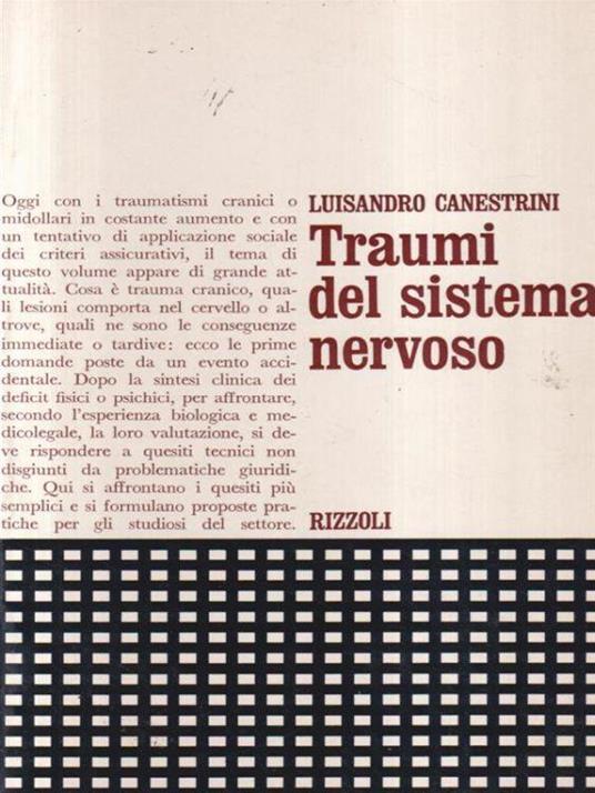 Traumi del sistema nervoso - Luisandro Canestrini - copertina