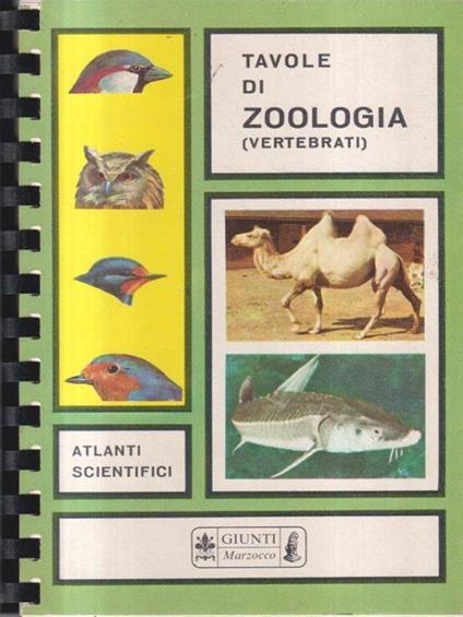 Tavole di zoologia. Vertebrati - copertina