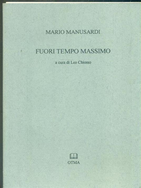 Fuori tempo massimo - Mario Manusardi - copertina
