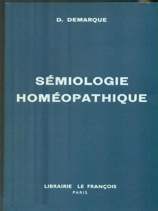 Semiologie homeopathique - D. Demarque - copertina