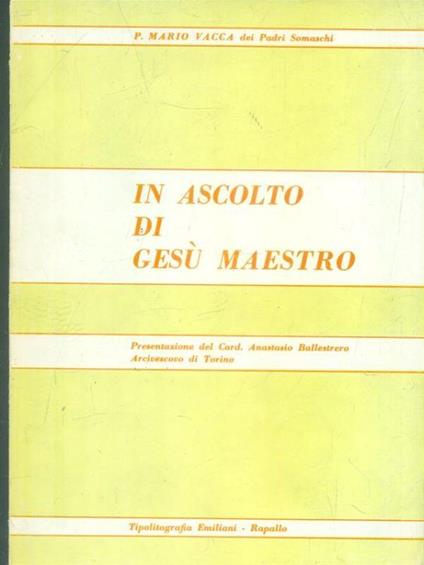 In ascolto di Gesù maestro - Mario Vacca - copertina