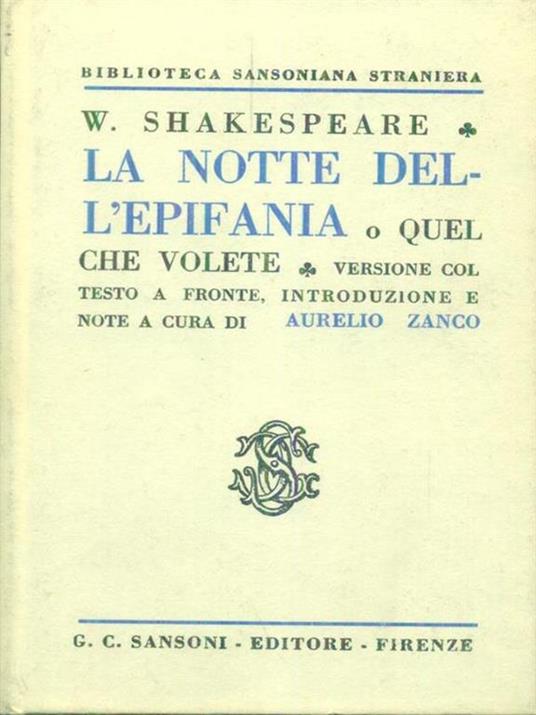 La  notte dell'epifania - copertina