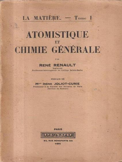 Atomostique et Chimie Generale - copertina