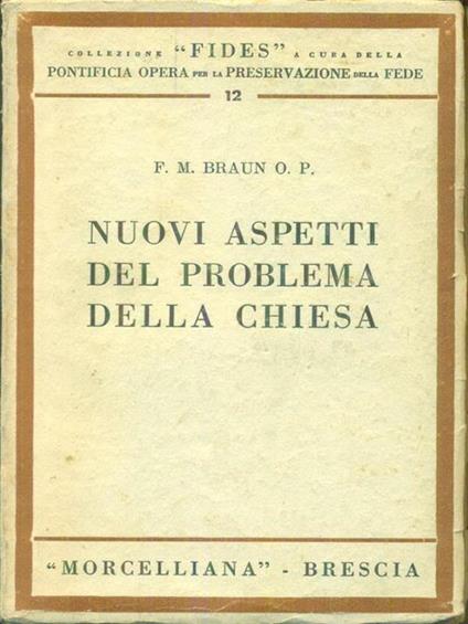 Nuovi aspetti del problema della Chiesa - F. M. Braun - copertina