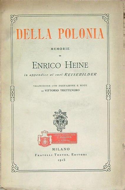 Della Polonia - Heinrich Heine - copertina
