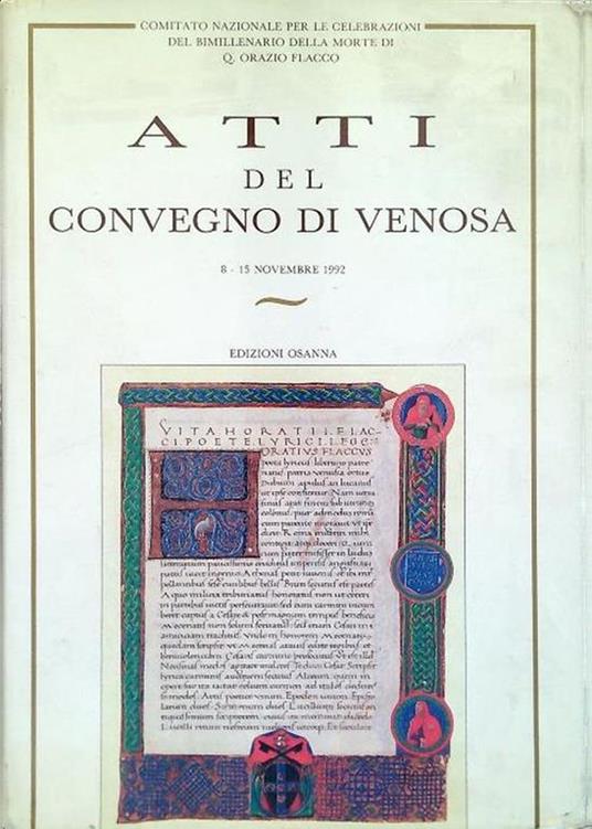 Atti del Convegno di Venosa. 8-15 Novembre 1992 - copertina