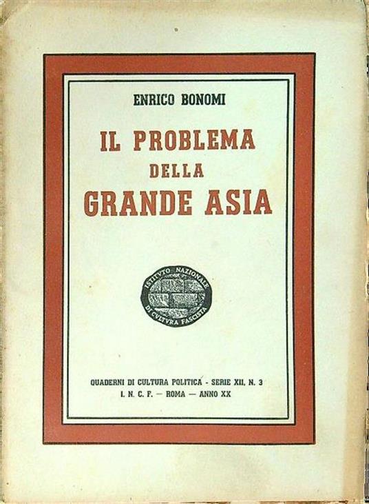 Il problema della grande Asia - Enrico Bonomi - copertina
