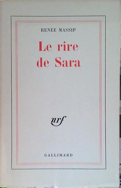 Le rire de Sara - Renee Massip - copertina