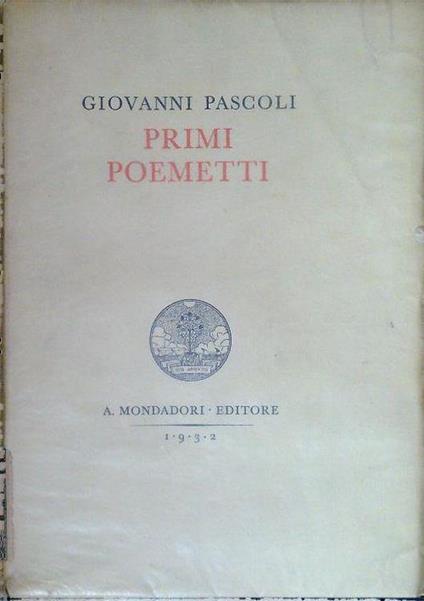 Primi poemetti - Giovanni Pascoli - copertina