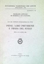 Piene: loro previsione e difesa del suolo