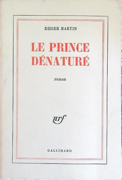 Le prince denature' - Didier Merlin - copertina