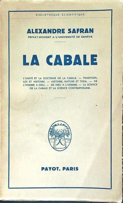 La cabale - Alexandre Safran - copertina