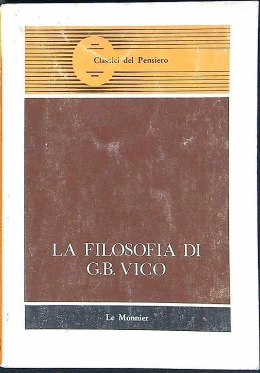 La filosofia di G.B. Vico - Antonio Verri - copertina