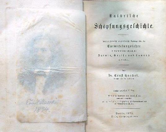 Naturliche schopfungsgelchichte - Ernst Haeckel - copertina