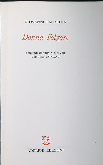 Donna Folgore - Giovanni Faldella - copertina