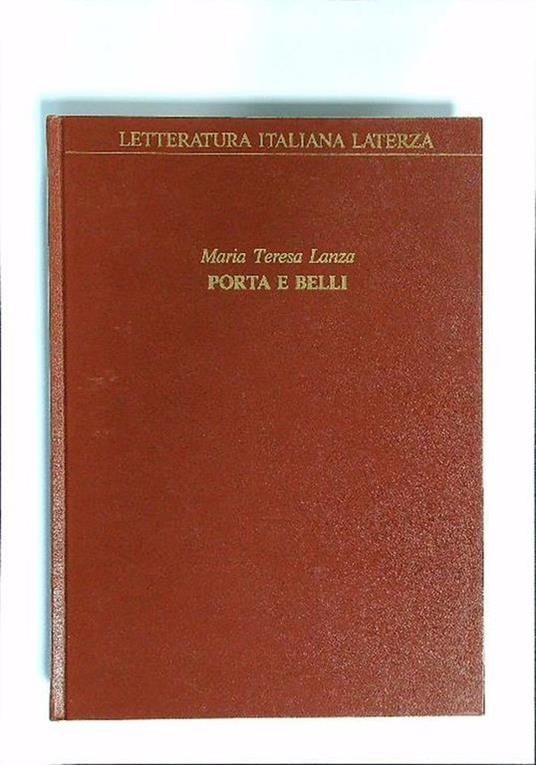 Porta e Belli - Maria Teresa Lanza - copertina