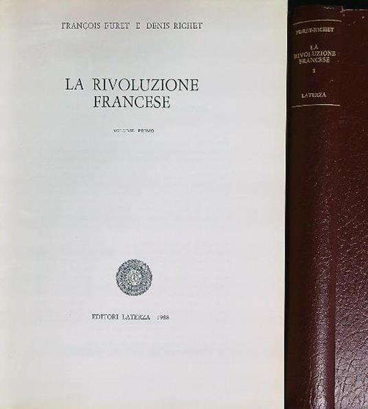 La rivoluzione francese 2 voll. - François Furet - copertina