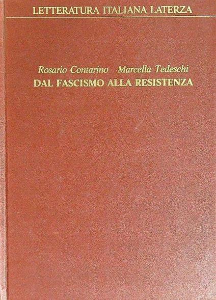 Dal fascismo alla resistenza - Rosario Contarino - copertina