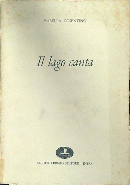 Il lago canta - Isabella Costanzino - copertina