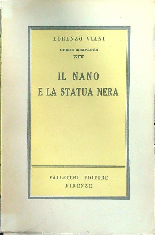 Il nano e la statua nera - Lorenzo Viani - copertina