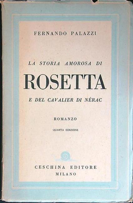 La  storia amorosa di Rosetta - Fernando Palazzi - copertina