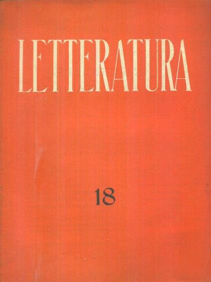 Letteratura 18 n.2/aprile-giugno 1941 - copertina