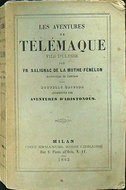Les aventures de Telemaque fils d'Ulysse - François Fénelon - copertina