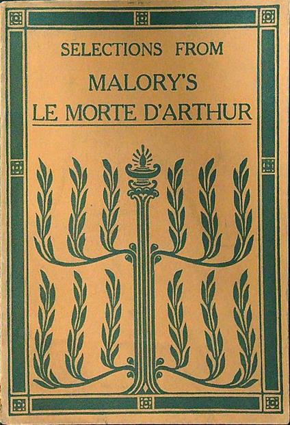 La morte d'Arthur - Thomas Malory - copertina