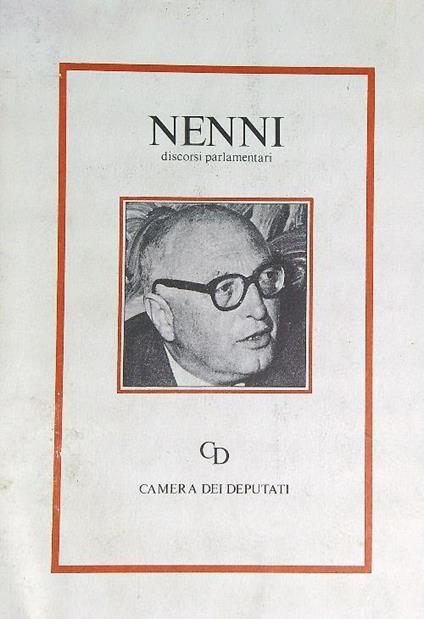 Discorsi parlamentari - Pietro Nenni - copertina