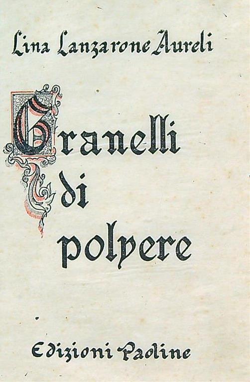 Granelli di polvere - Lina Lanzarone Aureli - copertina