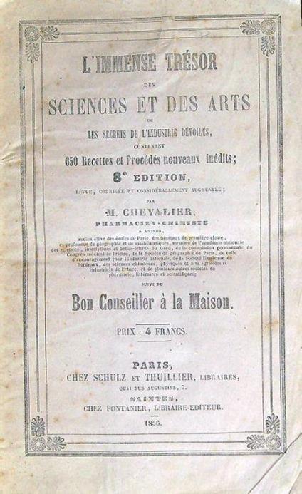 L' immense tresor des sciences et des arts - Maurice Chevalier - copertina