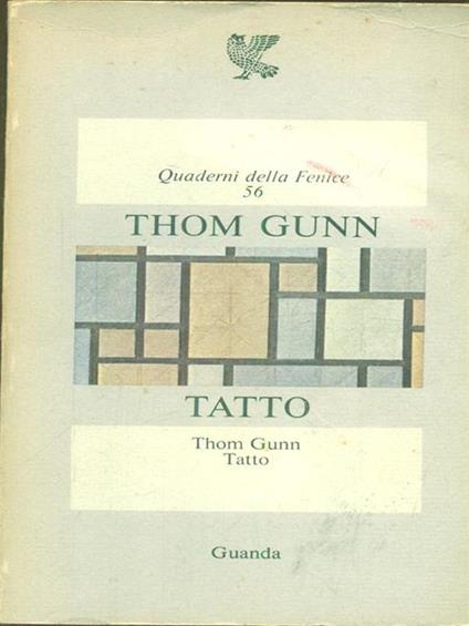 Tatto - Thom Gunn - copertina
