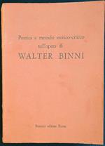 Poetica e metodo storico-critico nell'opera di Walter Binni