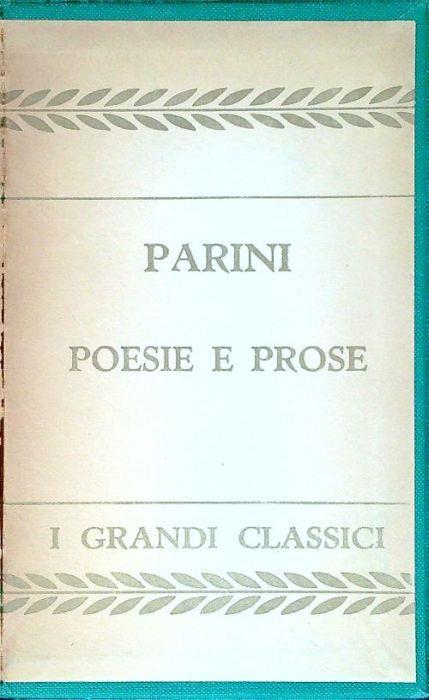 Poesie e prose - Giuseppe Parini - copertina