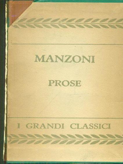 Prose 2vv - Alessandro Manzoni - copertina