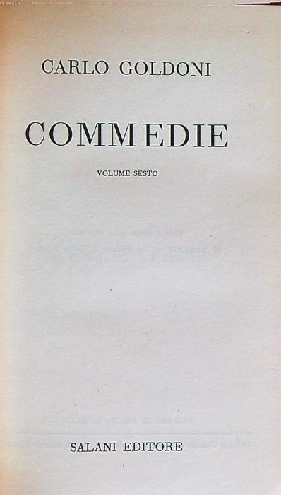 Commedie vol. VI - Carlo Goldoni - copertina