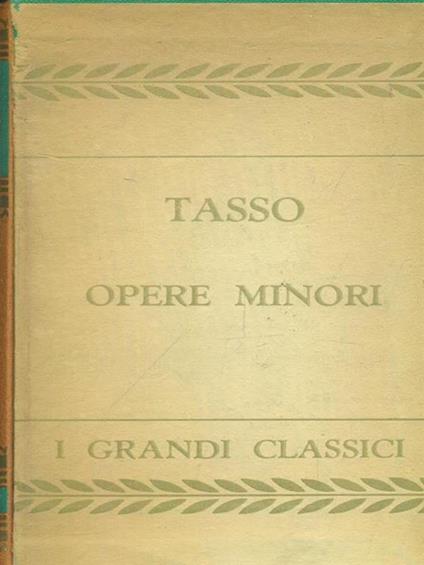 Opere minori - Torquato Tasso - copertina