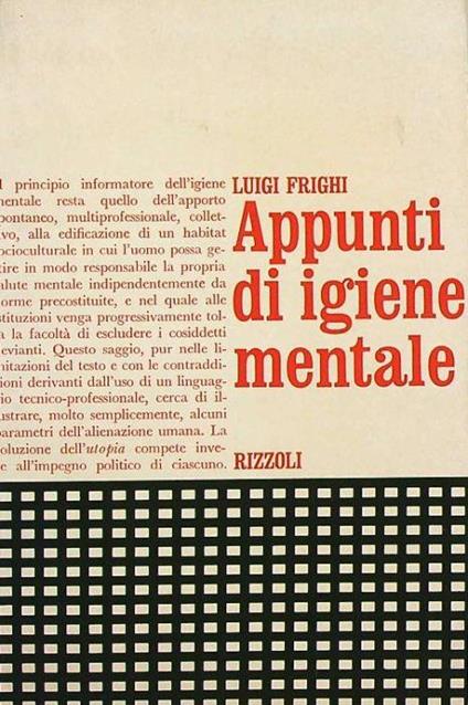 Appunti di igiene mentale - Luigi Frighi - copertina