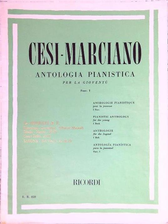 Antologia pianistica per la gioventù - Fasc. I - Sigismondo Cesi