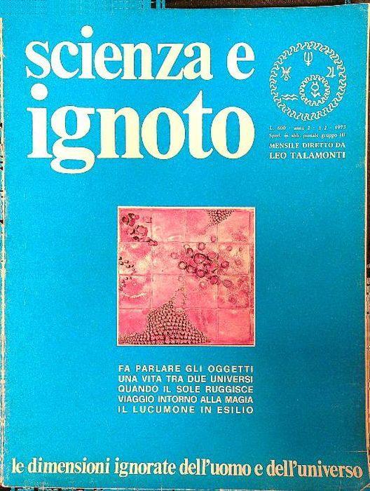 Scienza e ignoto giugno n. 2/1973 - copertina