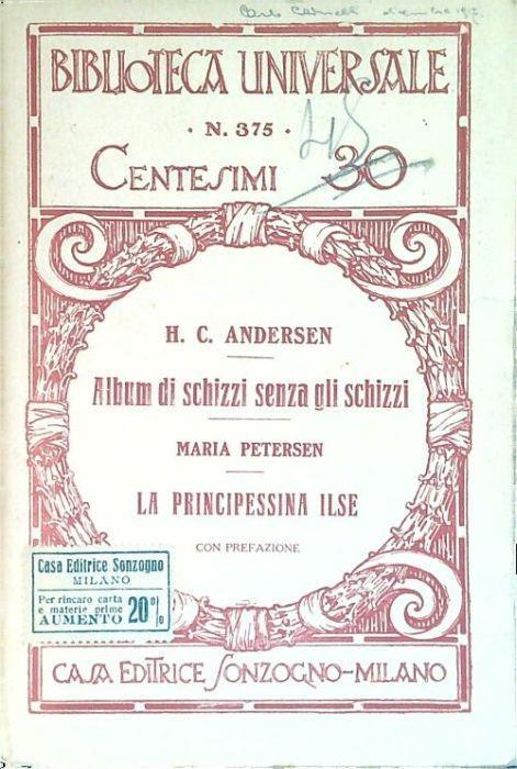 Album di schizzi senza gli schizzi - H. Christian Andersen - copertina