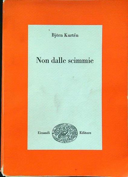 Non dalle scimmie - Björn Kurtén - copertina