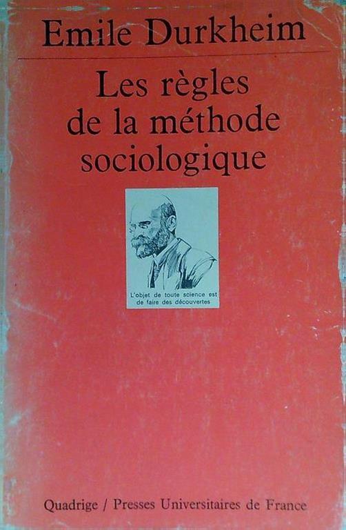 Les règles de la méthode sociologique - Émile Durkheim - copertina