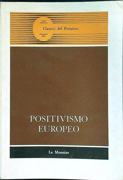 Positivismo europeo - copertina