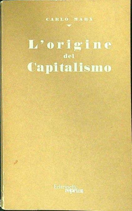 L' origine del capitalismo - Carlo Mari - copertina