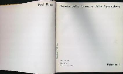 Teoria della forma e della figurazione - Paul Klee - copertina